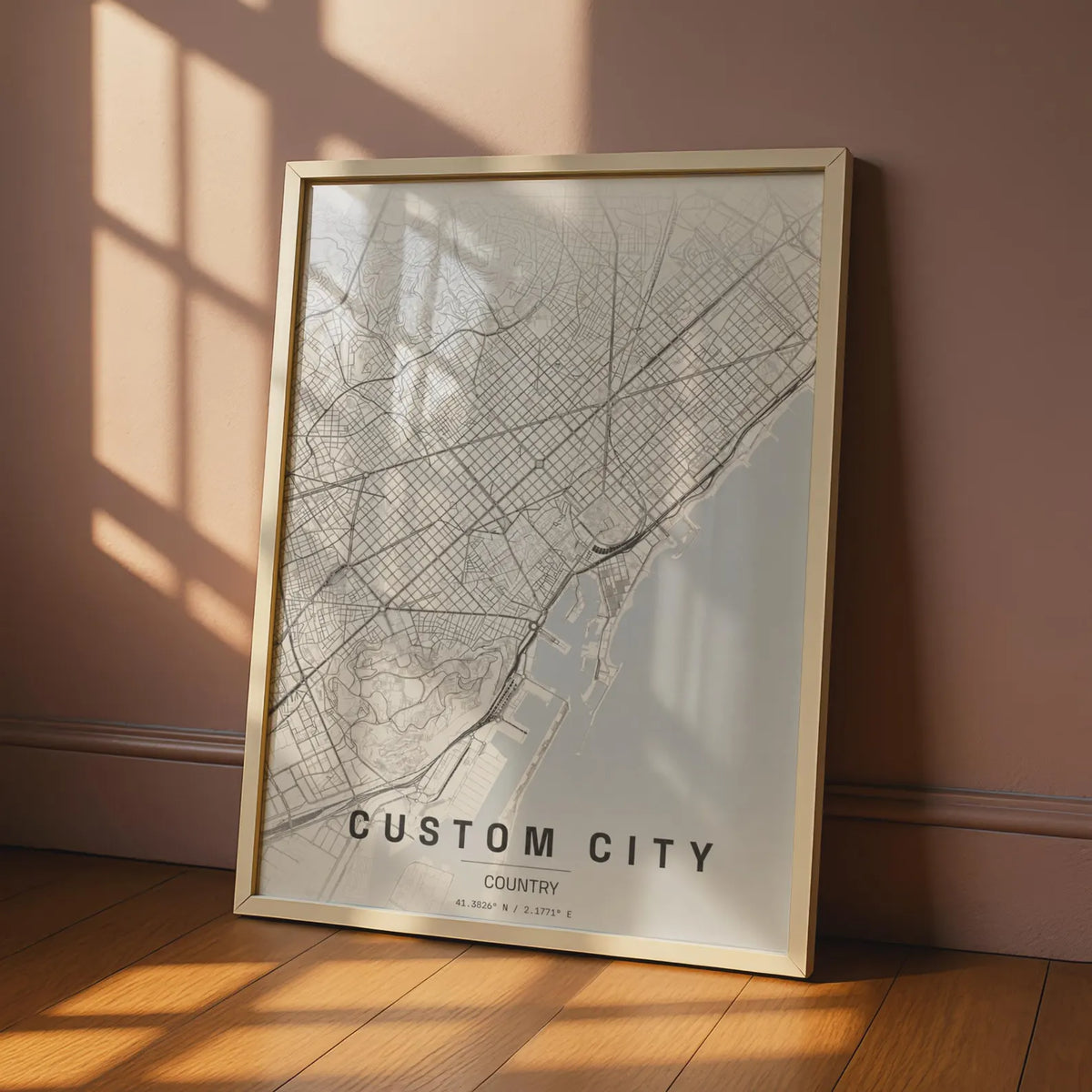Custom City Map Poster, Personalized Travel Wall Art, Any City Print wall art print