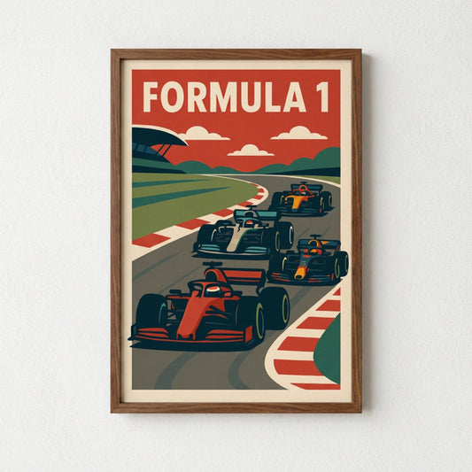 Retro Racing Poster, Vintage Racing Art wall art print