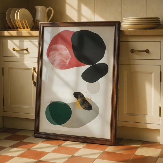 Abstract Boho Art Print, Colorful Shapes Modern Decor, Minimalist Wall Art wall art print