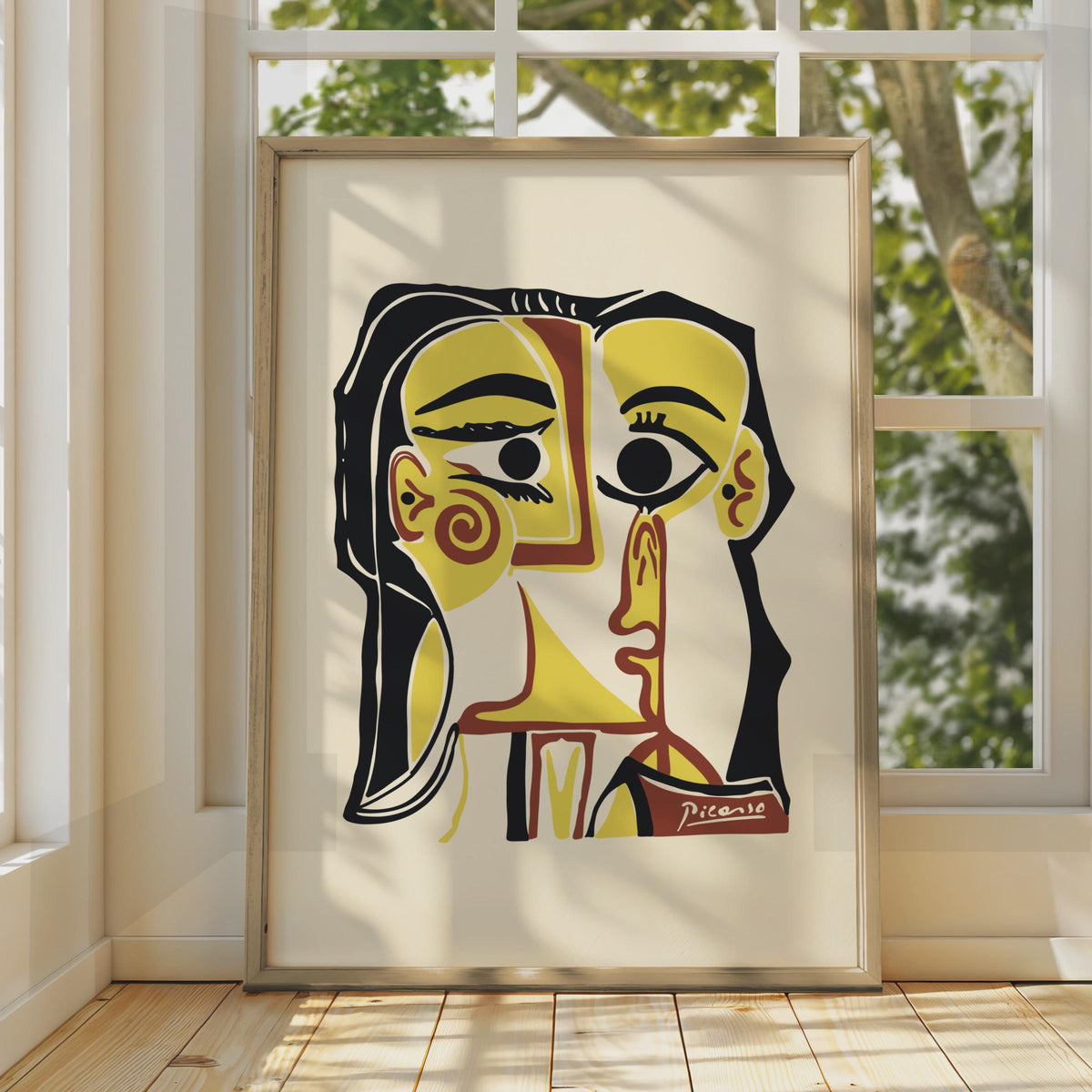 Colourful Abstract Portrait Poster, Minimalist Modern Wall Art, Contemporary Print wall art print