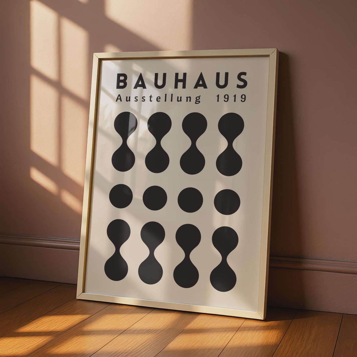 Bauhaus Ausstellung 1919 Art Print, Minimalist Wall Art, Geometric Black and White Poster wall art print