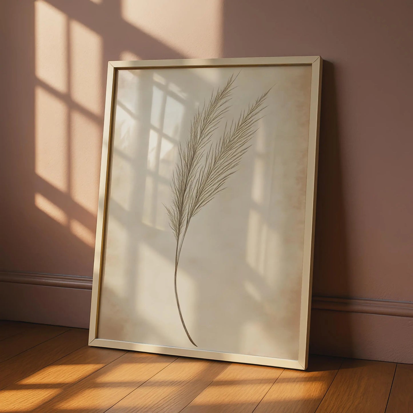 Elegant Boho Pampas Grass Wall Art, Botanical Print, Minimalist Nature Decor, Earthy Tones wall art print