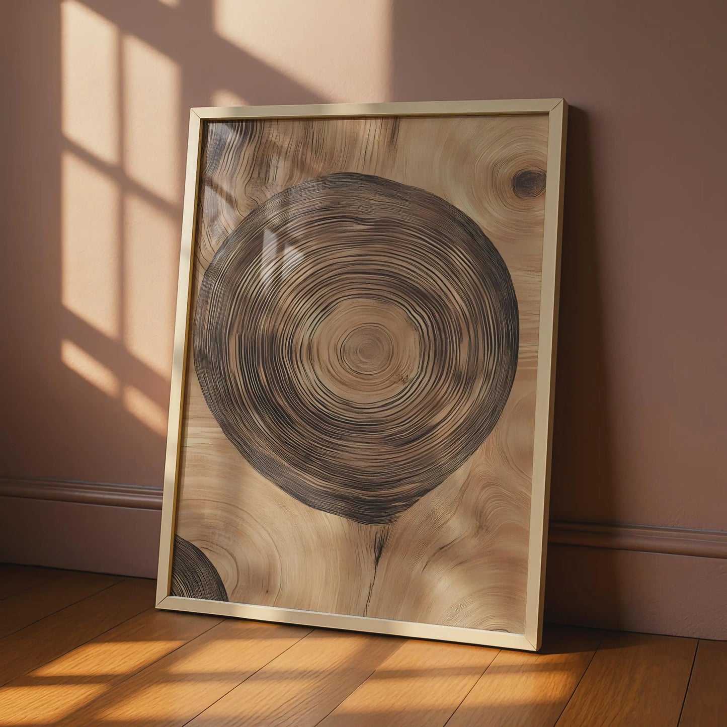 Tree Ring Art Print, Wood Grain Nature Poster, Boho Rustic Wall Decor wall art print