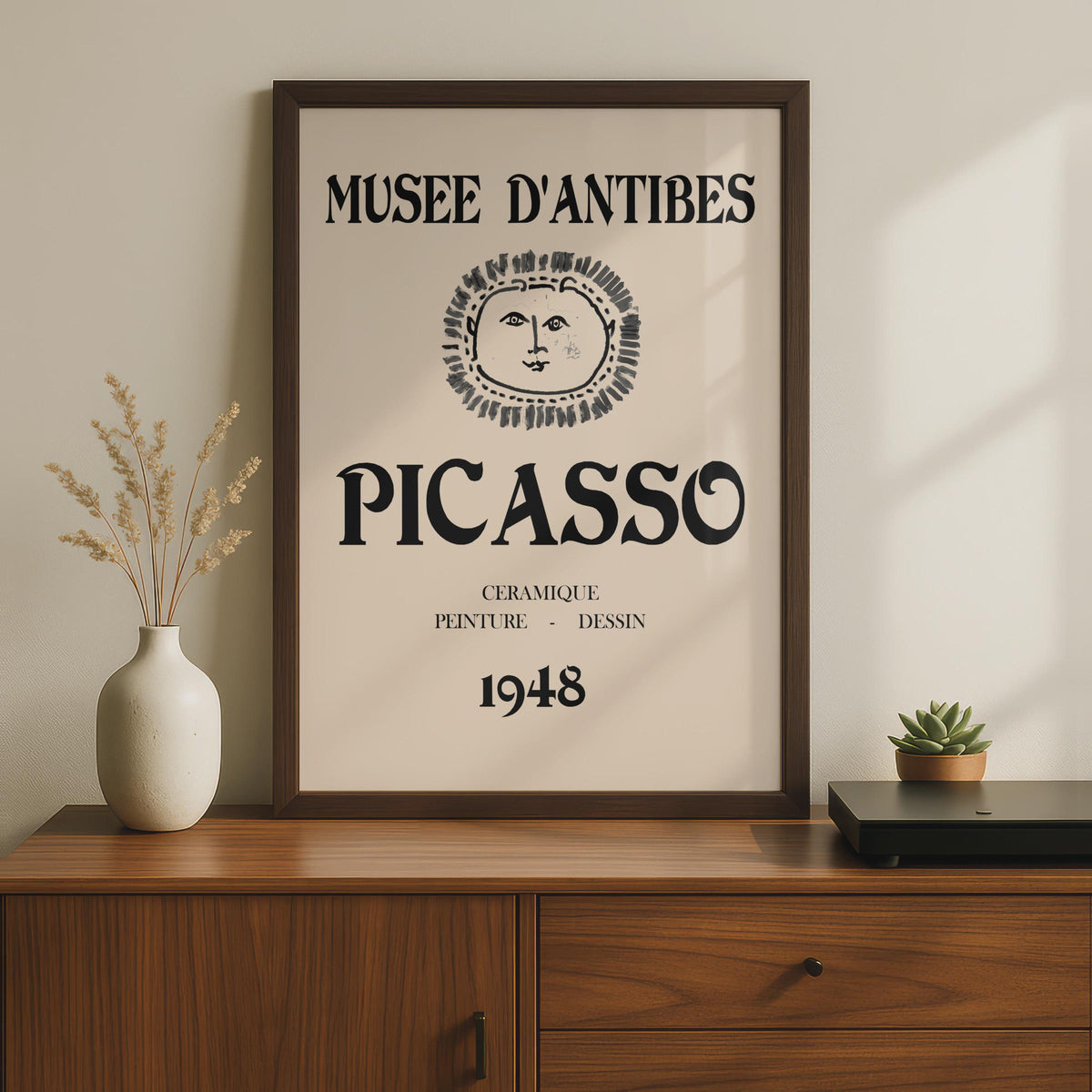 Mid Century Abstract Poster, Minimalist Modern Wall Art, Vintage Style Print wall art print