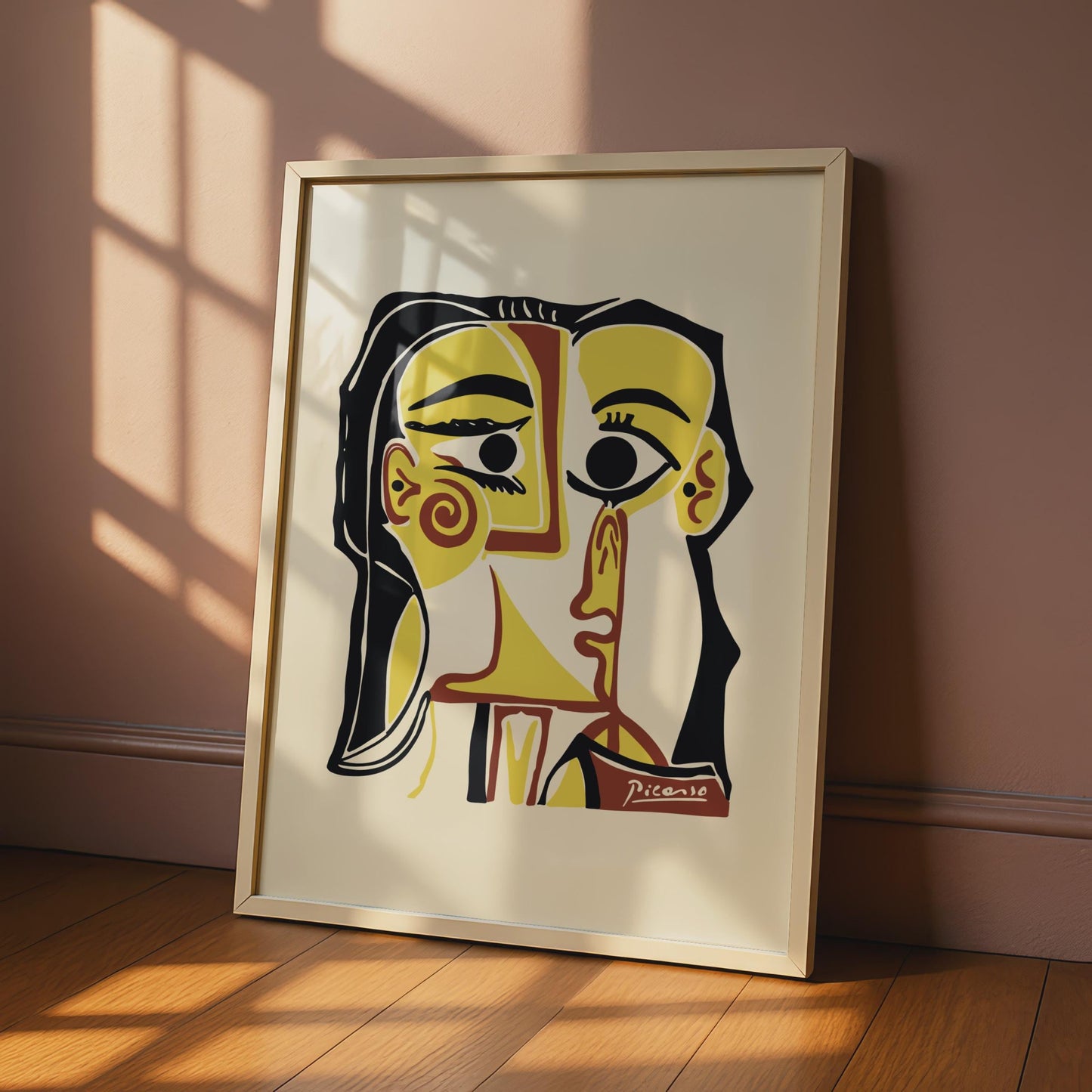 Picasso-Inspired Art Print, Abstract Portrait, Minimalist Wall Art, Colourful Home Decor, Modern wall art print