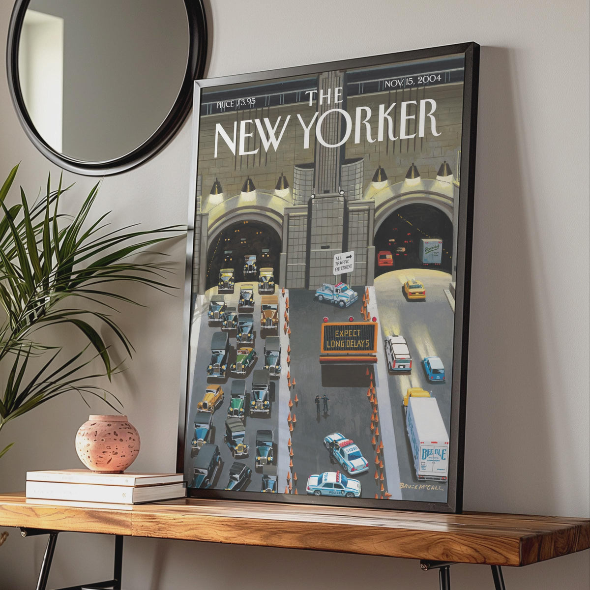 NYC Tunnel Traffic Poster, New York City Wall Art — Digital Download