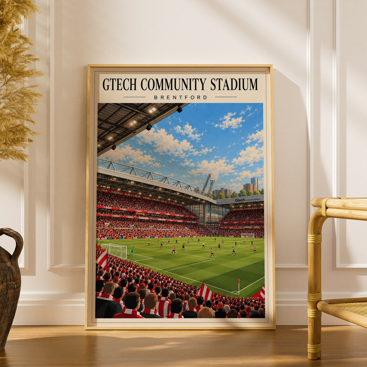 Gtech Community Stadium Brentford Print — framed room mockup 1