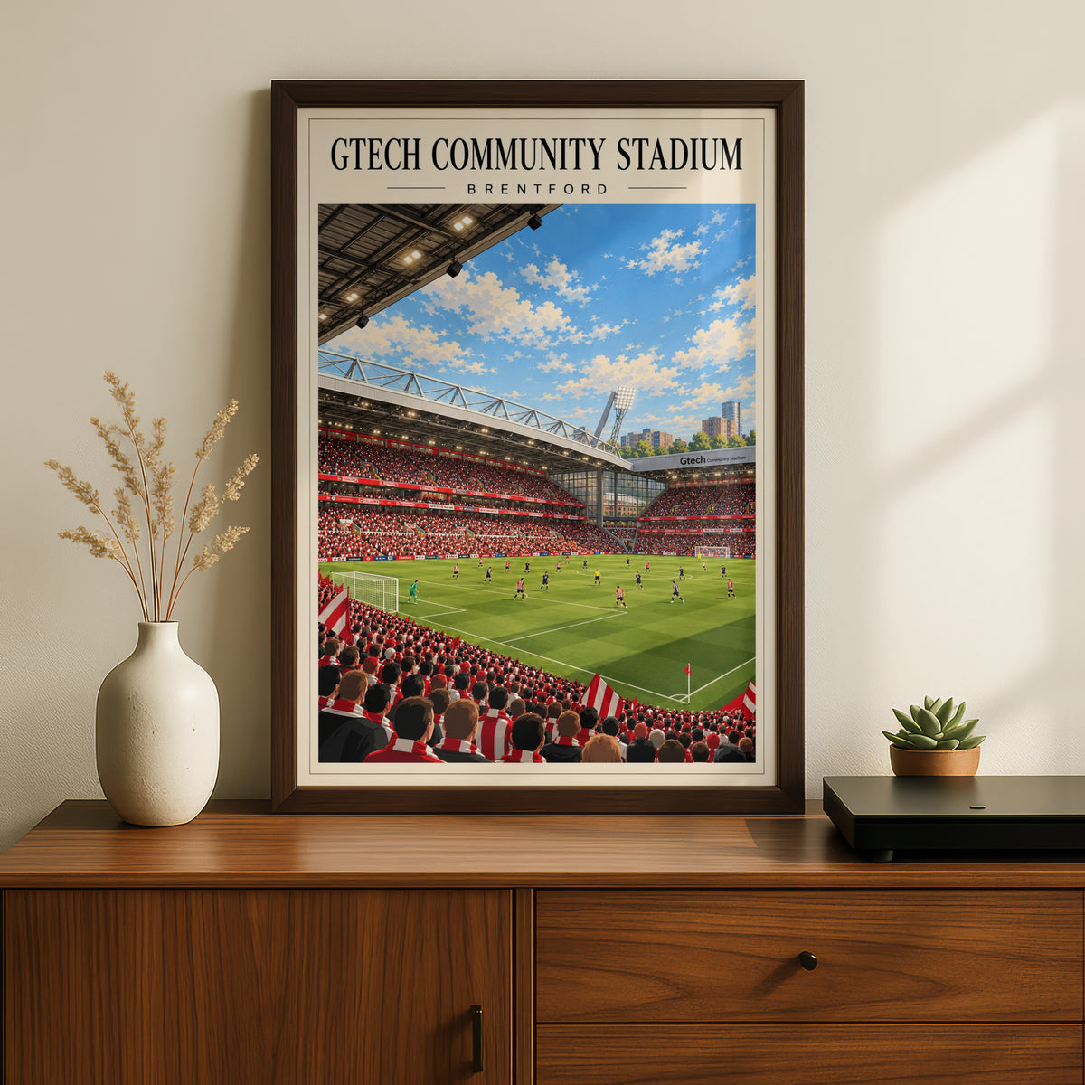 Gtech Community Stadium Brentford Print — framed room mockup 2
