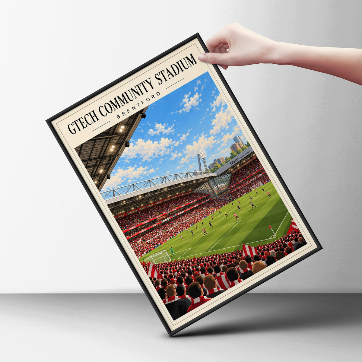 Gtech Community Stadium Brentford Print — framed room mockup 6