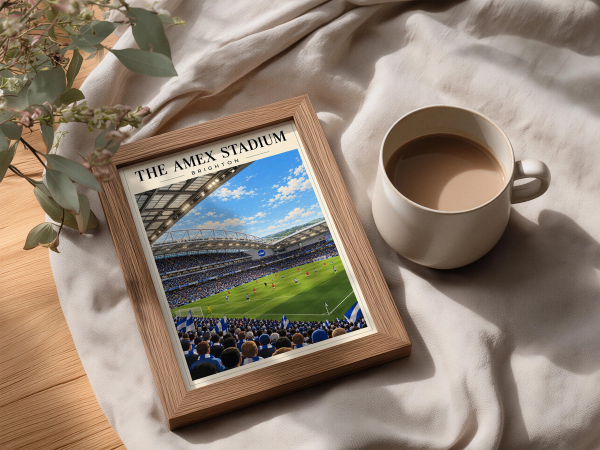 The Amex Stadium Brighton Football Print — framed room mockup 3