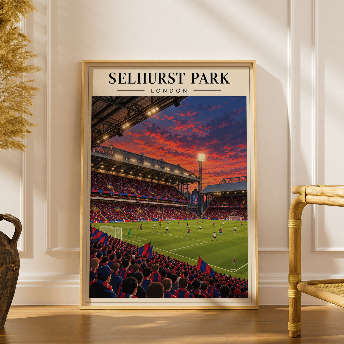 Selhurst Park London Stadium Poster — framed room mockup 1