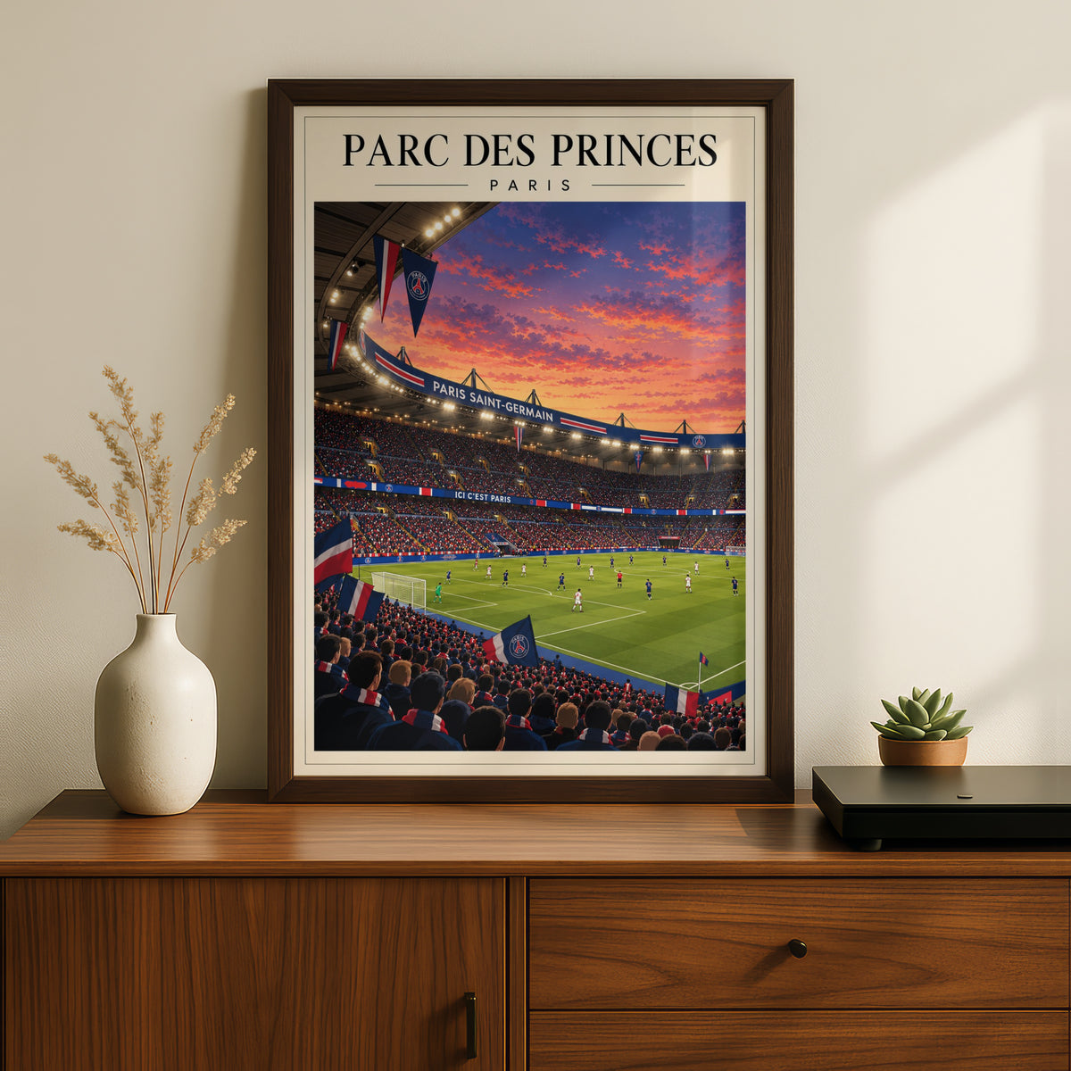 Parc des Princes Stadium Print — framed room mockup 2