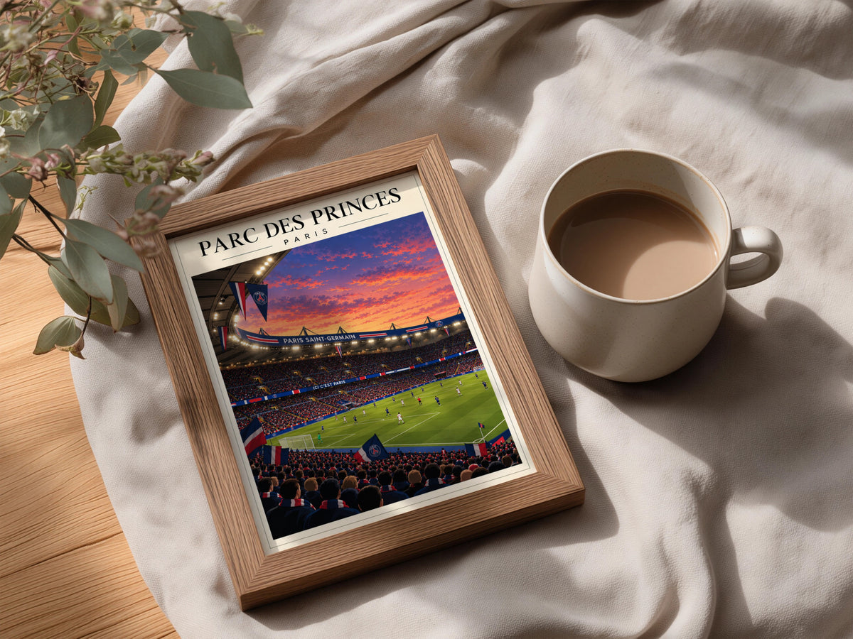 Parc des Princes Stadium Print — framed room mockup 3