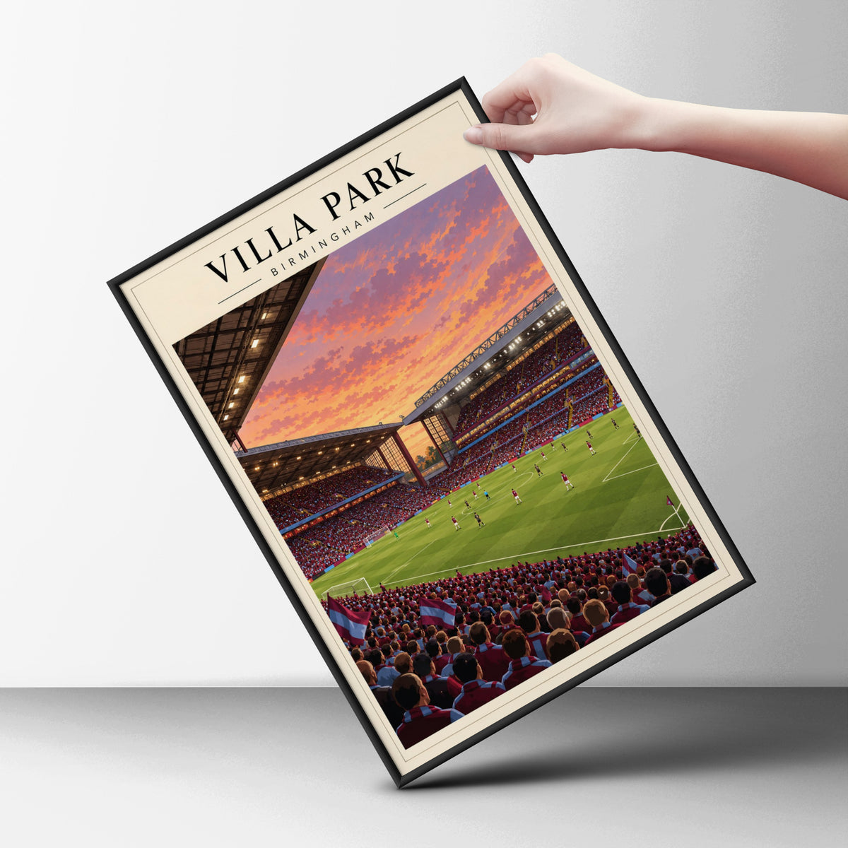 Villa Park Birmingham Stadium Poster — framed room mockup 6