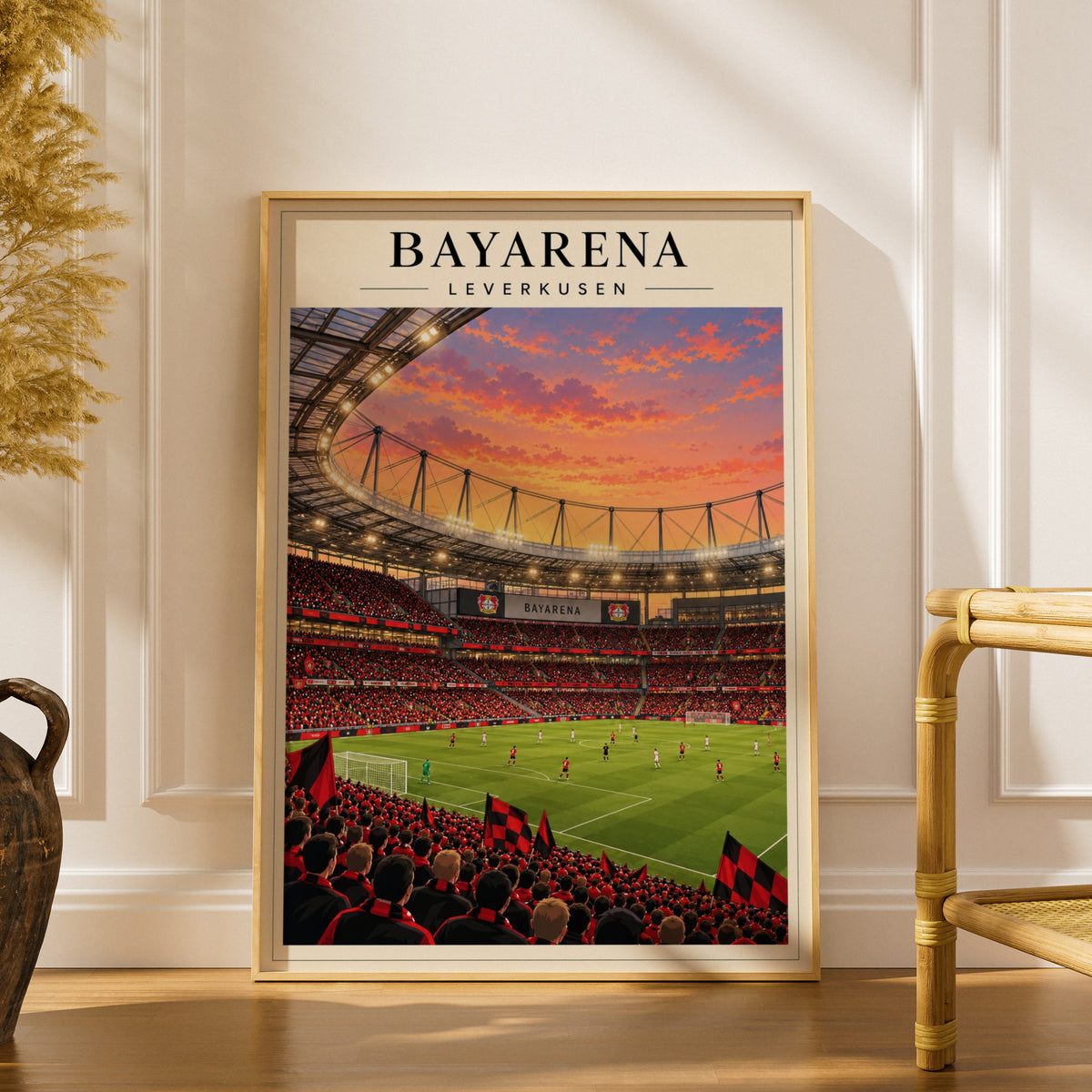 BayArena Leverkusen Stadium Art Print — framed room mockup 1