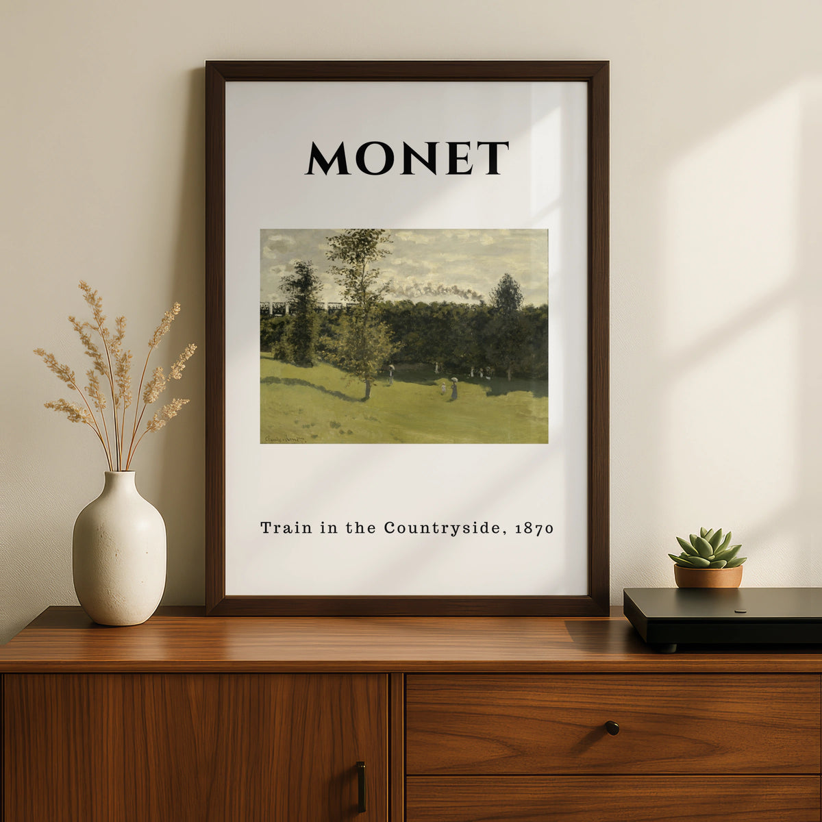 Monet Train in the Countryside 1870 Wall Art Print | Impressionist Vintage Poster – product image 2