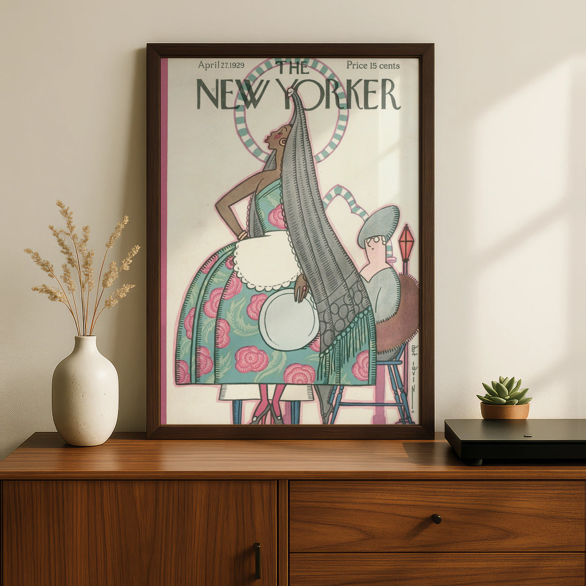 Art Deco Maid Poster, Vintage Editorial Wall Art wall art print