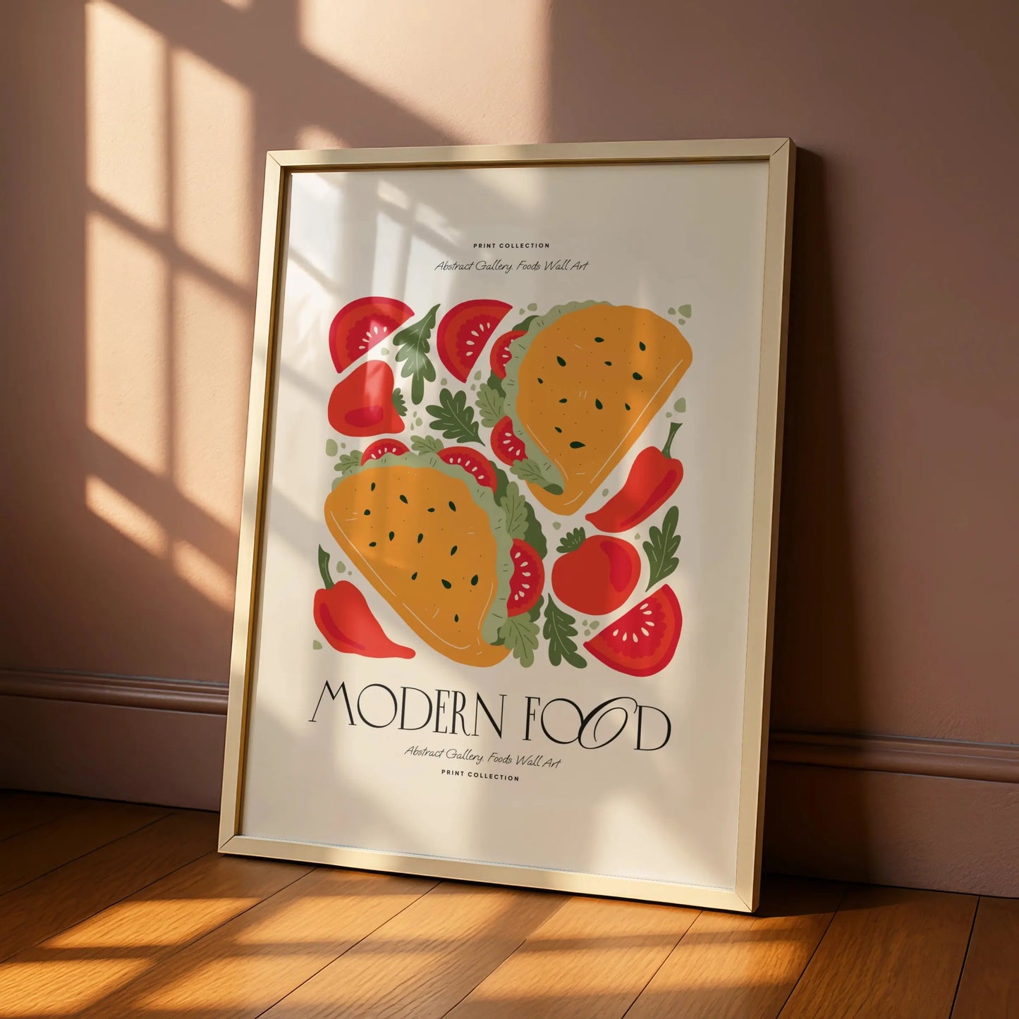 Taco Kitchen Wall Art, Modern Food Poster, Mexican Food Print, Restaurant Decor