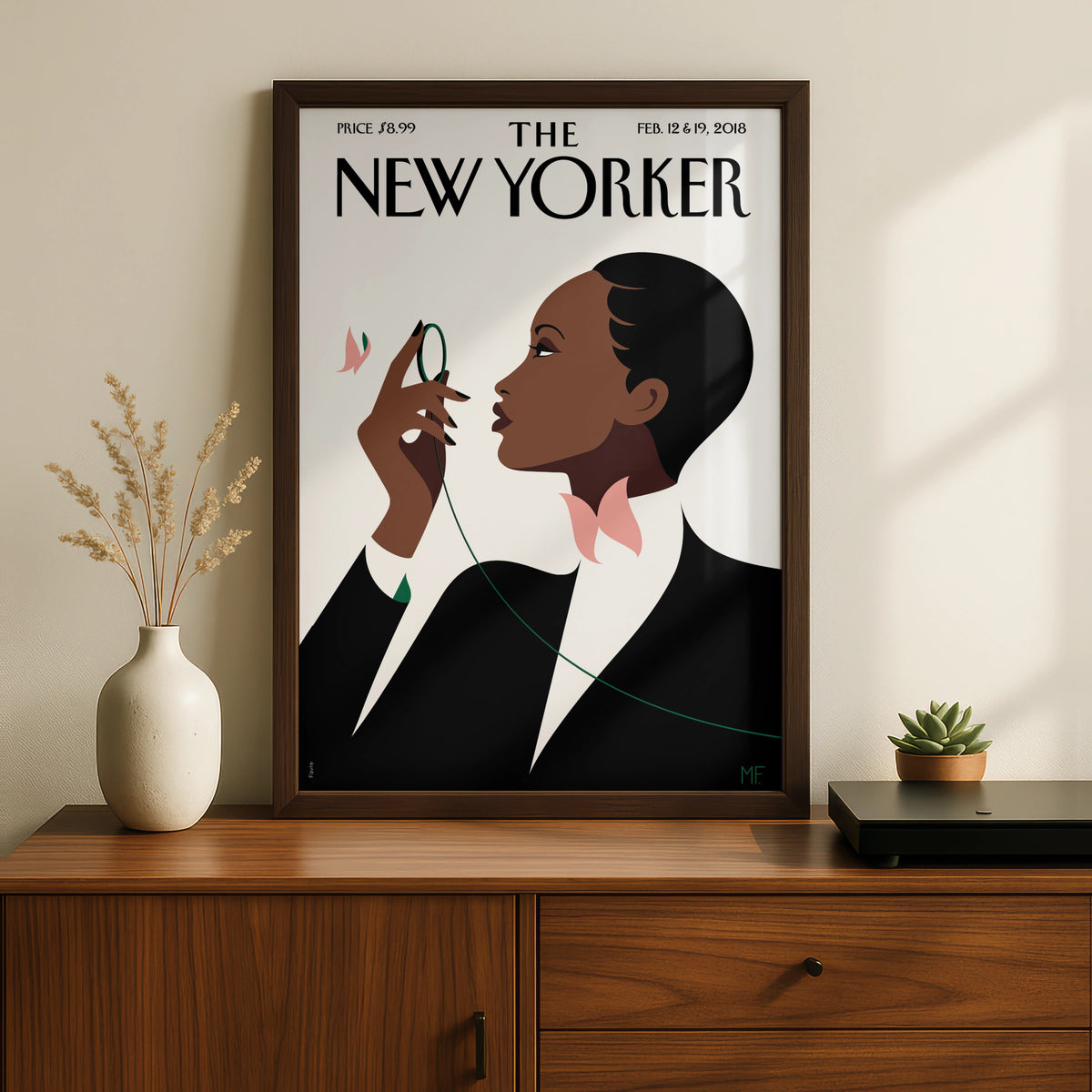 Elegant Woman Poster, Vintage Editorial Wall Art wall art print