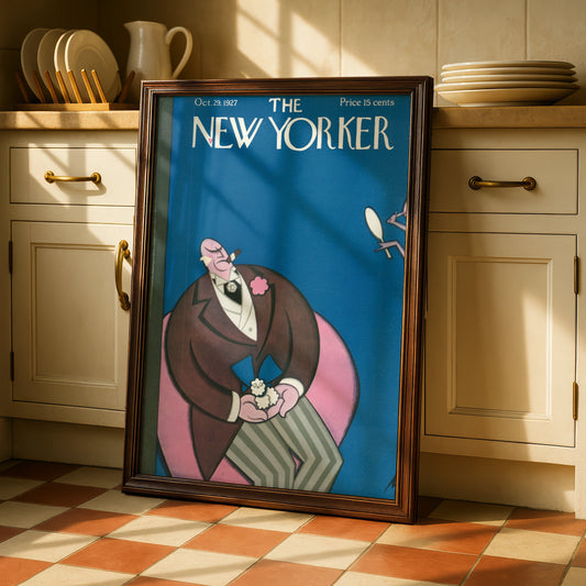 The New Yorker October 1927 Cover Poster, Vintage Art Deco Wall Art Print