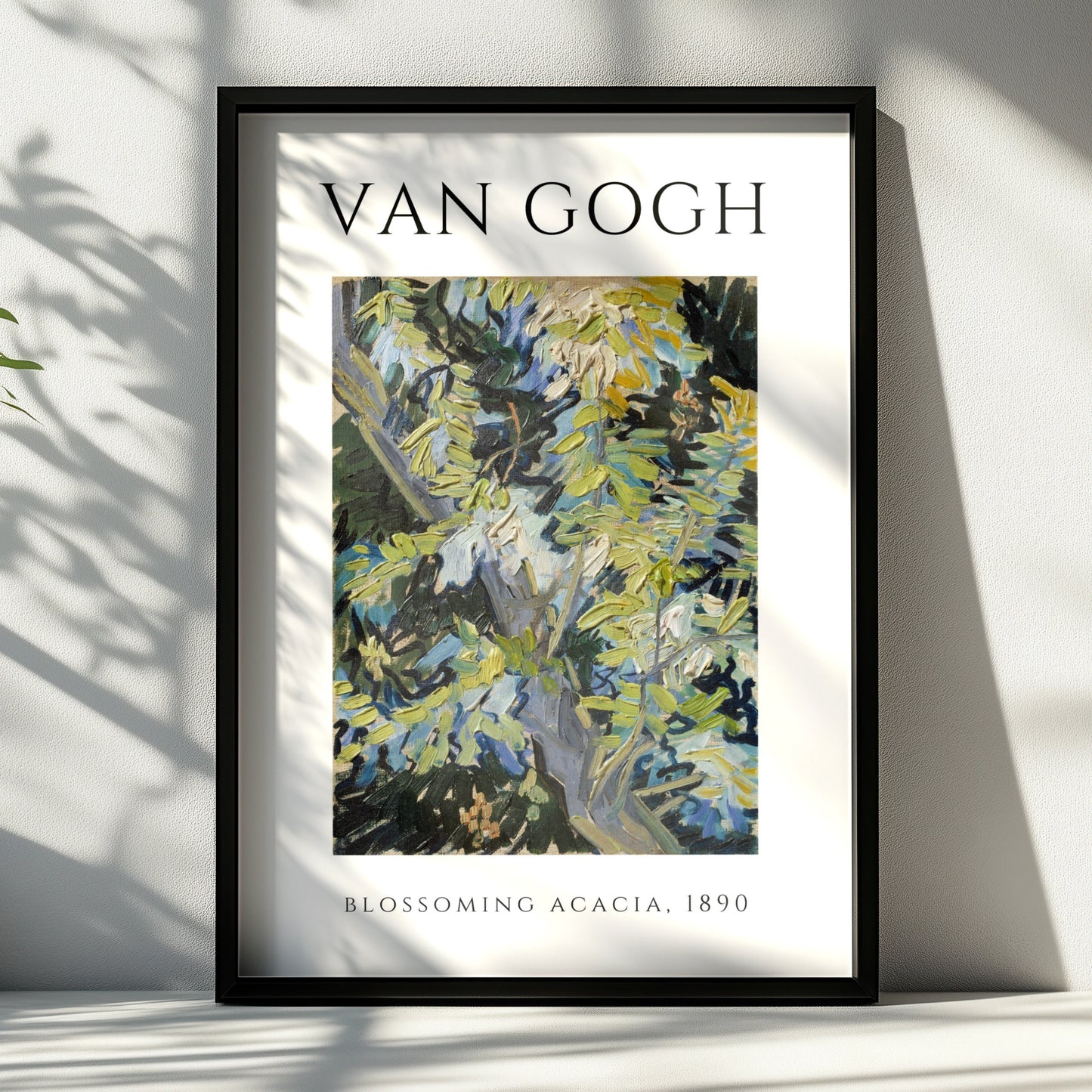 Van Gogh Blossoming Acacia 1890 Wall Art Print | Green Blue Botanical Poster – product image 6