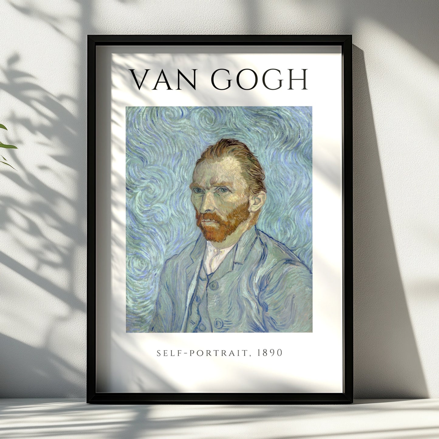 Van Gogh Self Portrait 1890 Wall Art Print | Blue Post-Impressionist Poster – product image 6