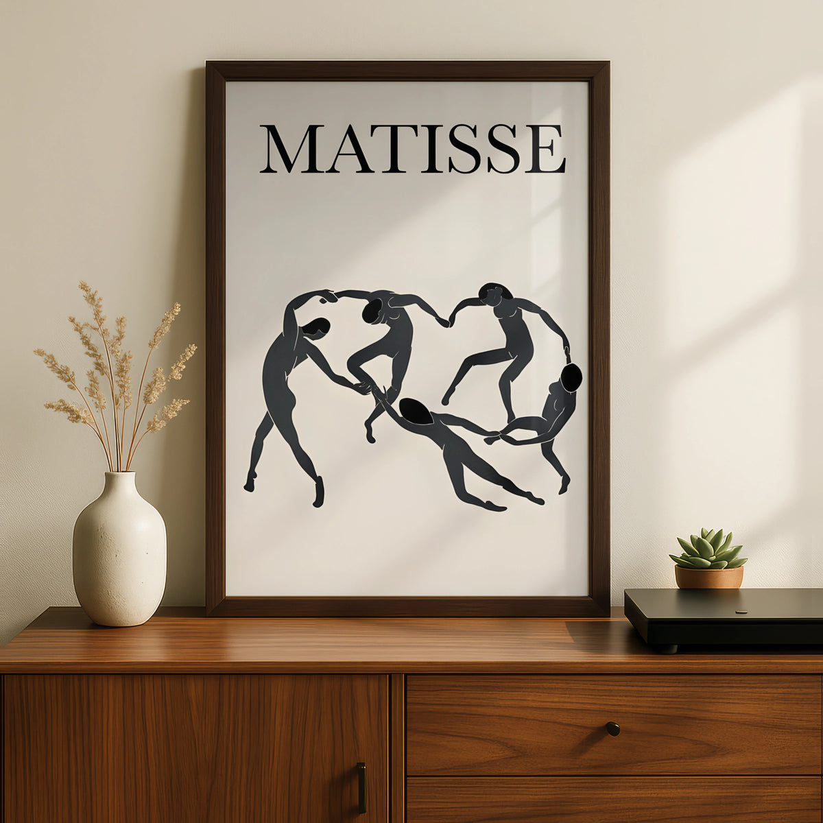 Matisse Dancing Figures Monochrome Wall Art, Black and White Poster, Minimalist Print