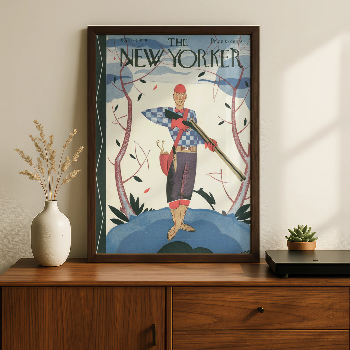 Hunter Poster, Vintage Editorial Wall Art wall art print