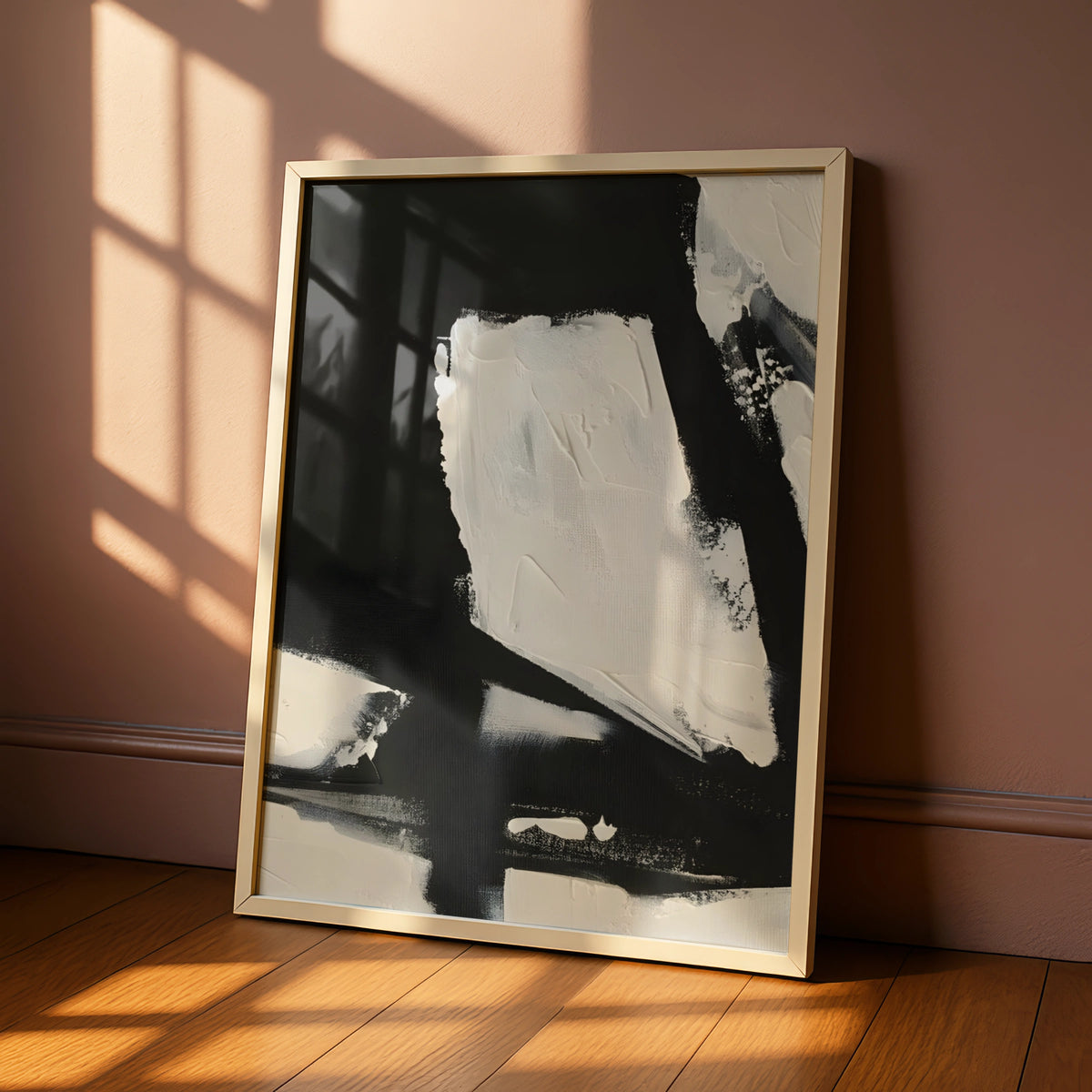 Abstract Monochrome Wall Art, Black and White Textured Print, Modern Minimalist Poster