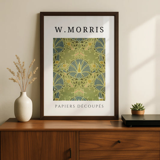 William Morris Botanical Wall Art Print | Green Blue Vintage Floral Poster, Living Room Decor – product image 2