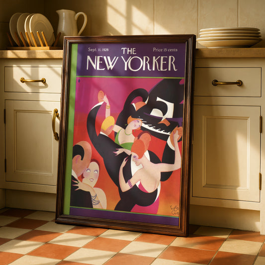 The New Yorker 1926 Cover Poster, Art Deco Jazz Dance Print, Vintage Magazine Wall Art