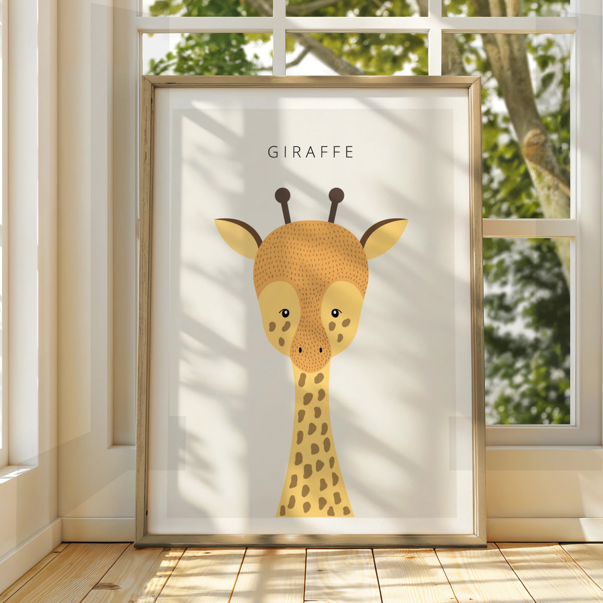 Giraffe Nursery Poster, Cute Animal Print, Kids Room Wall Art, Safari Decor