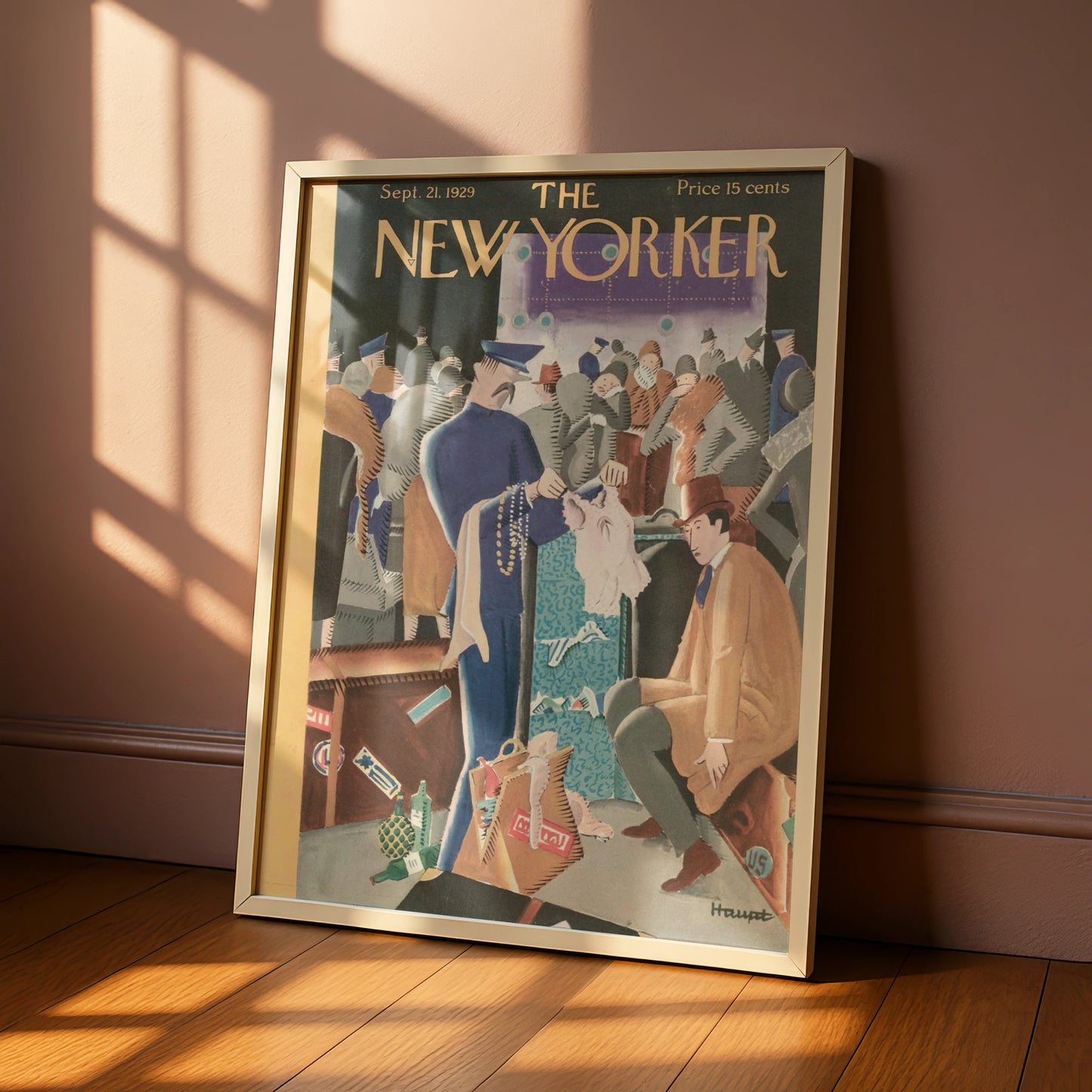 The New Yorker September 1929 Cover Poster, Vintage Art Deco Magazine Wall Art Print
