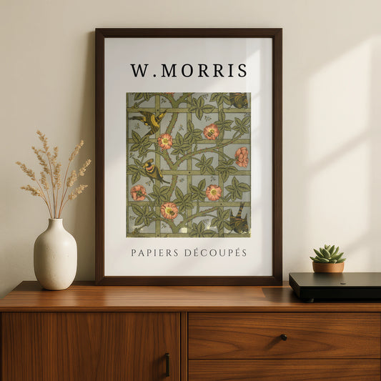 William Morris Botanical Wall Art Print | Birds Floral Vintage Poster, Living Room Decor – product image 2
