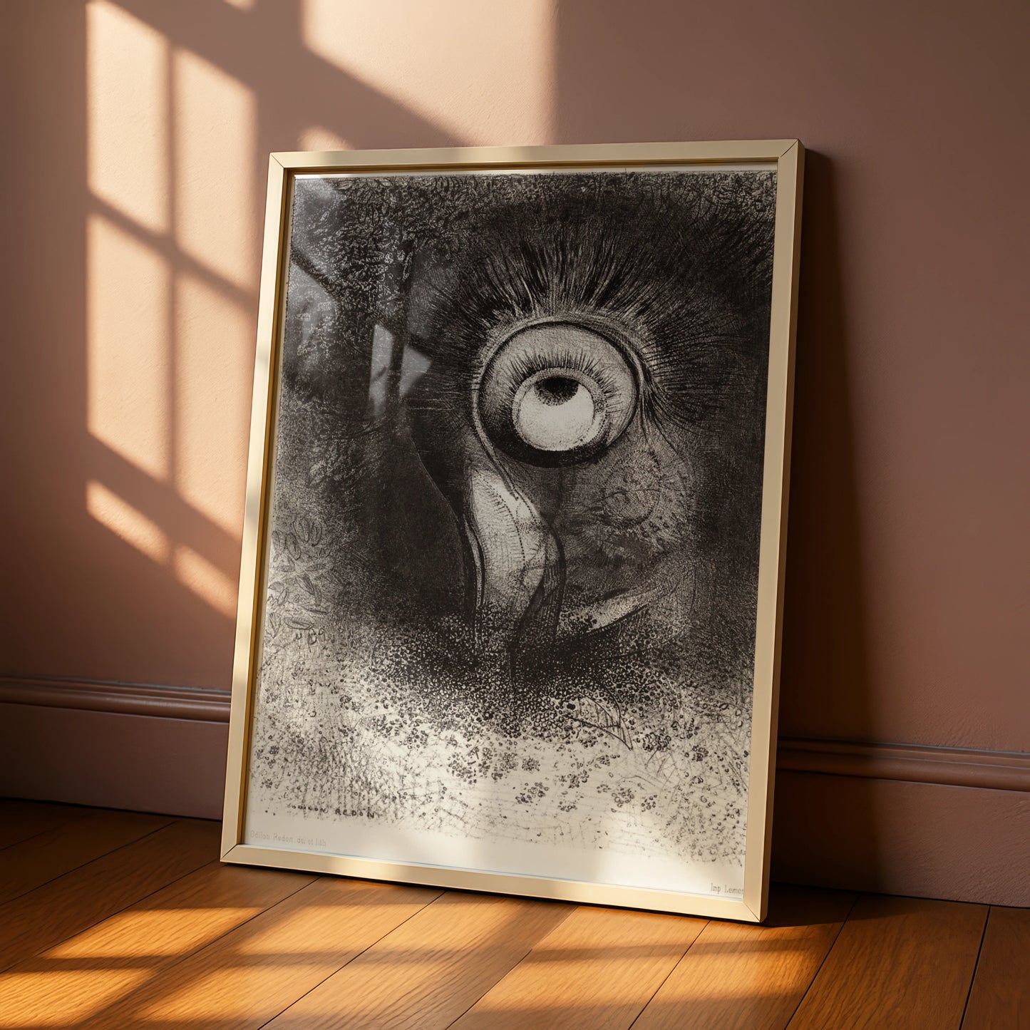Odilon Redon Eye Halloween Art Print, Dark Surreal Gothic Horror Wall Poster