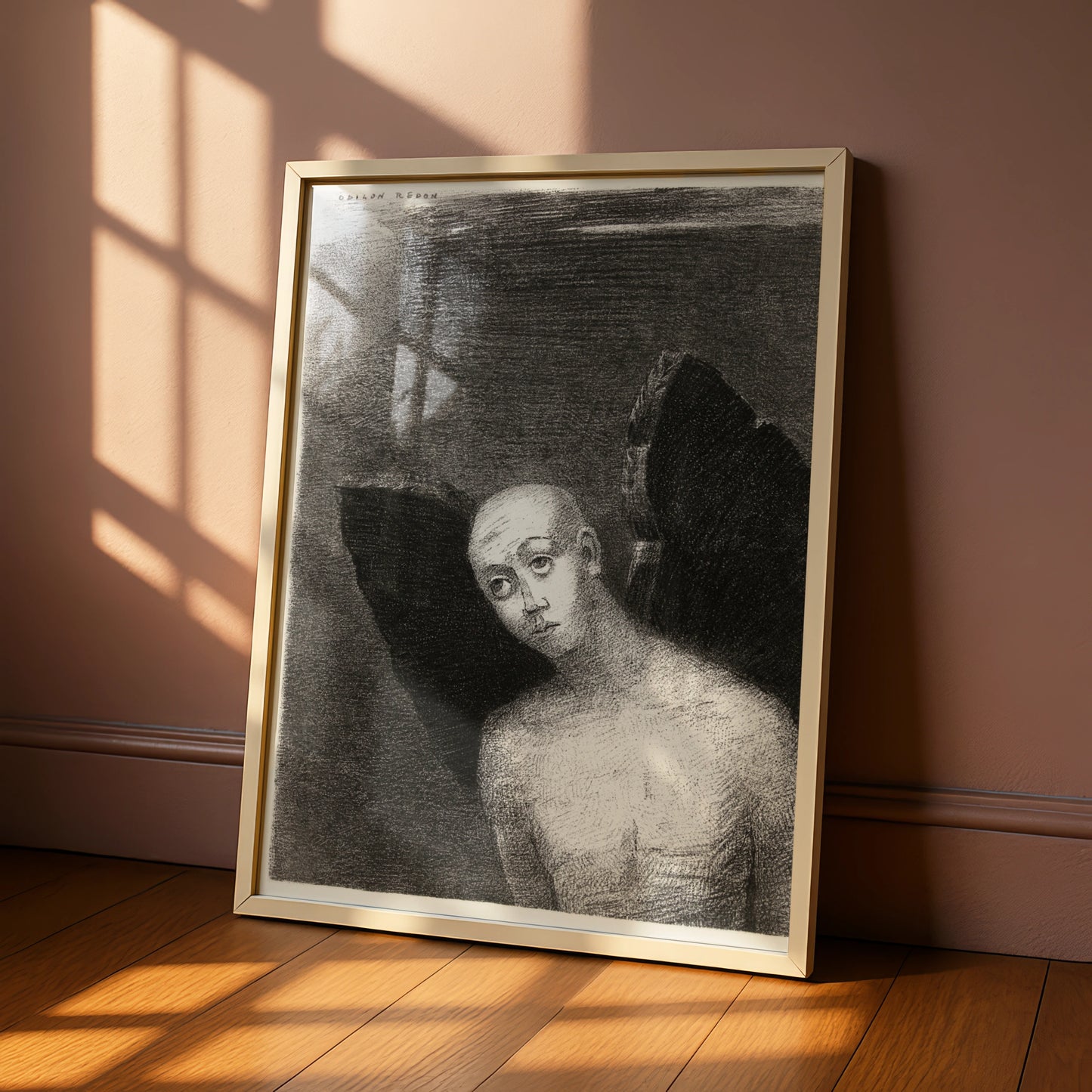Odilon Redon Halloween Art Print, Dark Surreal Figure Poster, Gothic Wall Art Decor