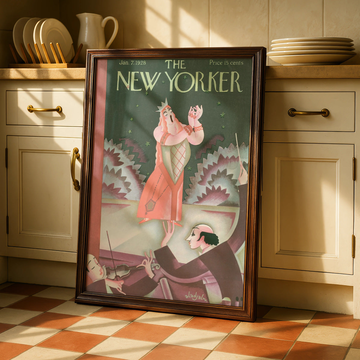 Opera Singer Poster, Vintage Editorial Wall Art wall art print