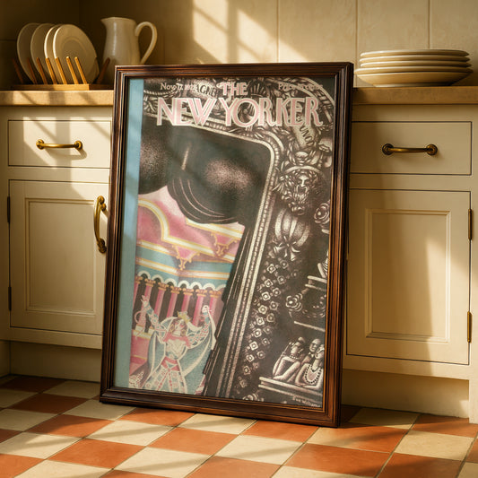 New Yorker Cover Nov 1928 Opera Theatre Art Poster, Vintage Magazine Wall Art Print