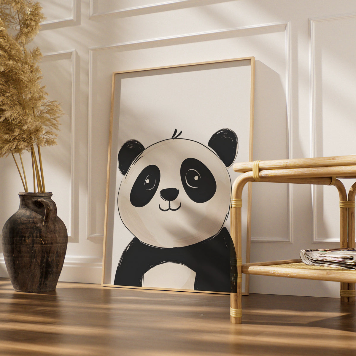Panda Nursery Wall Art, Cute Panda Print, Baby Animal Poster, Kids Room Decor