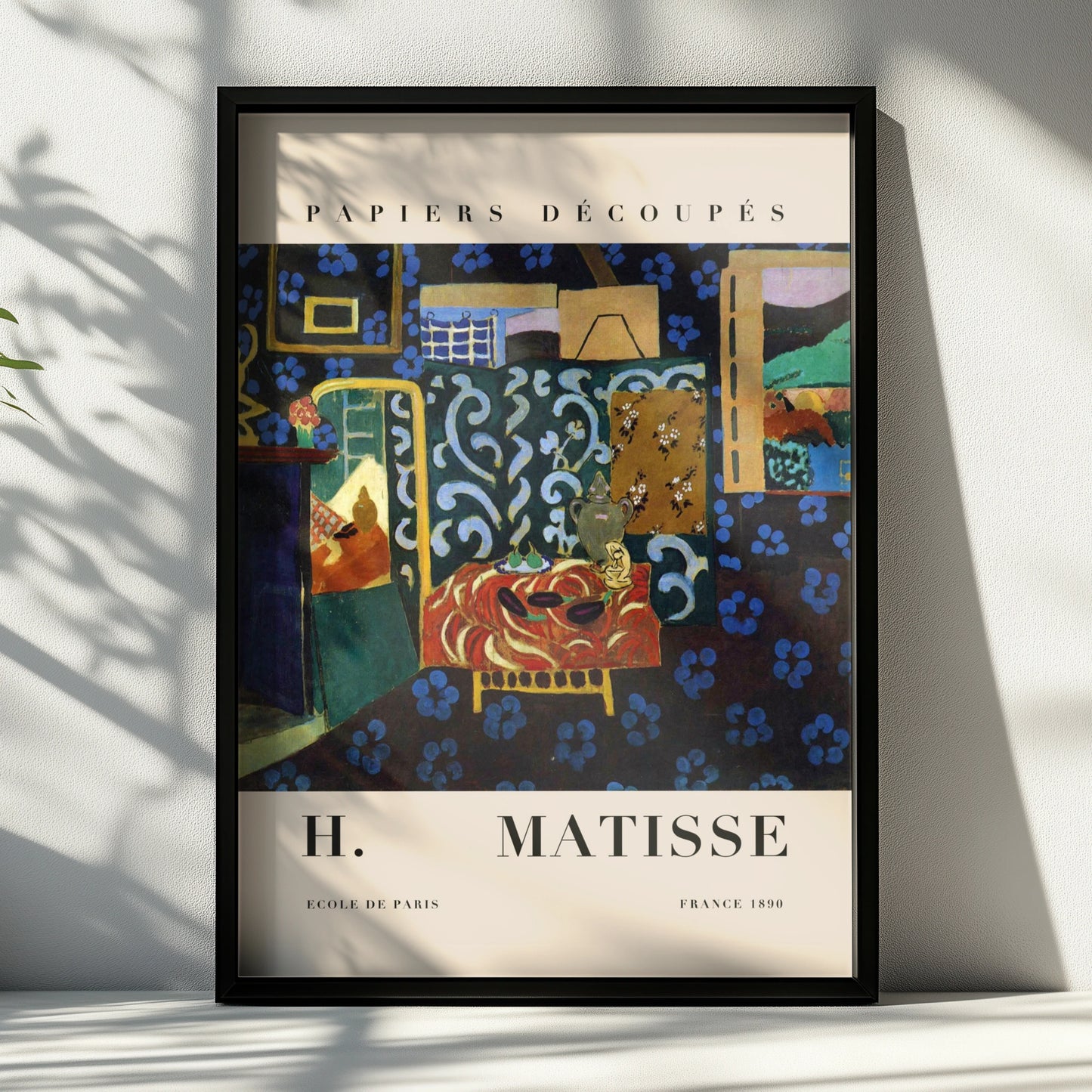 Blue Interior Wall Art Print, Colourful Vintage Modernist Gallery Poster – product image 6
