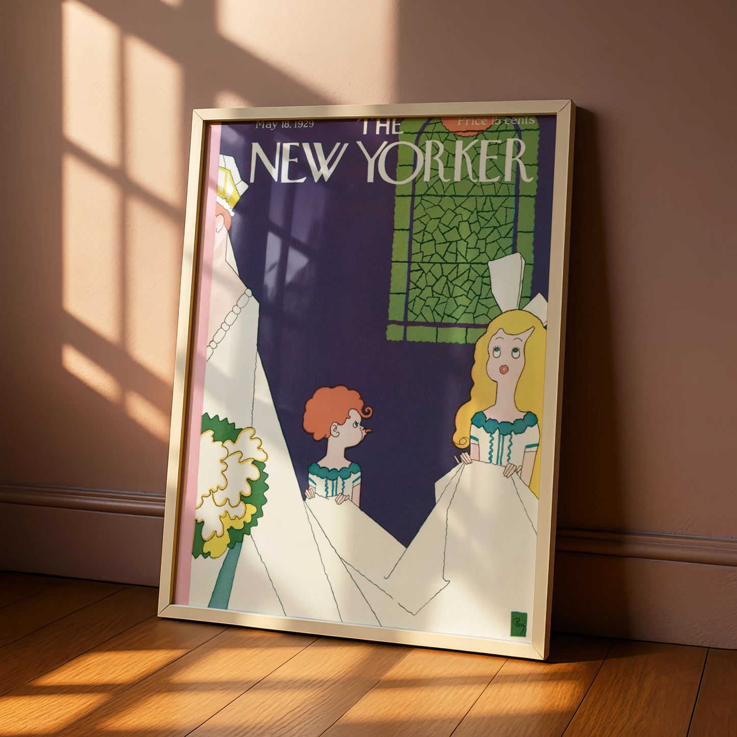 New Yorker Cover May 1929 Poster, Vintage Wedding Art Print, Retro Bride Wall Art