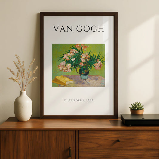 Van Gogh Oleanders 1888 Floral Wall Art Print | Pink Green Botanical Poster – product image 2