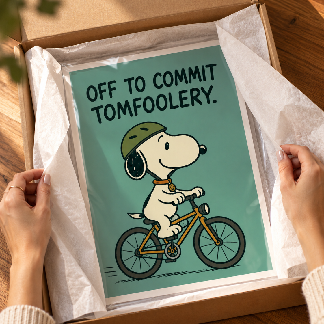 Off To Commit Tomfoolery Poster, Cartoon Animal Print, Humour Wall Decor