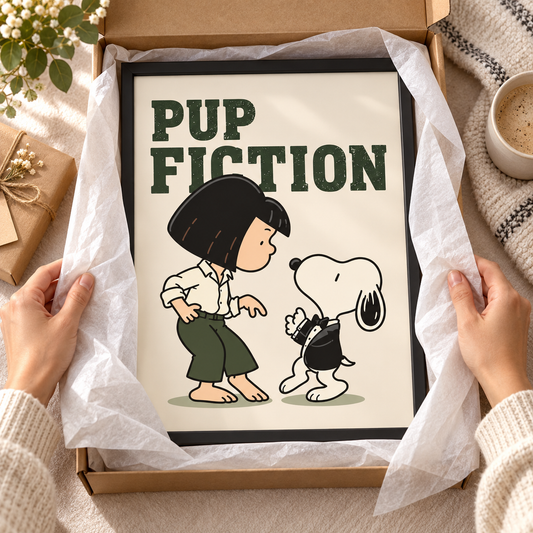 Dog Dance Poster, Retro Dog Wall Art, Quirky Pet Print