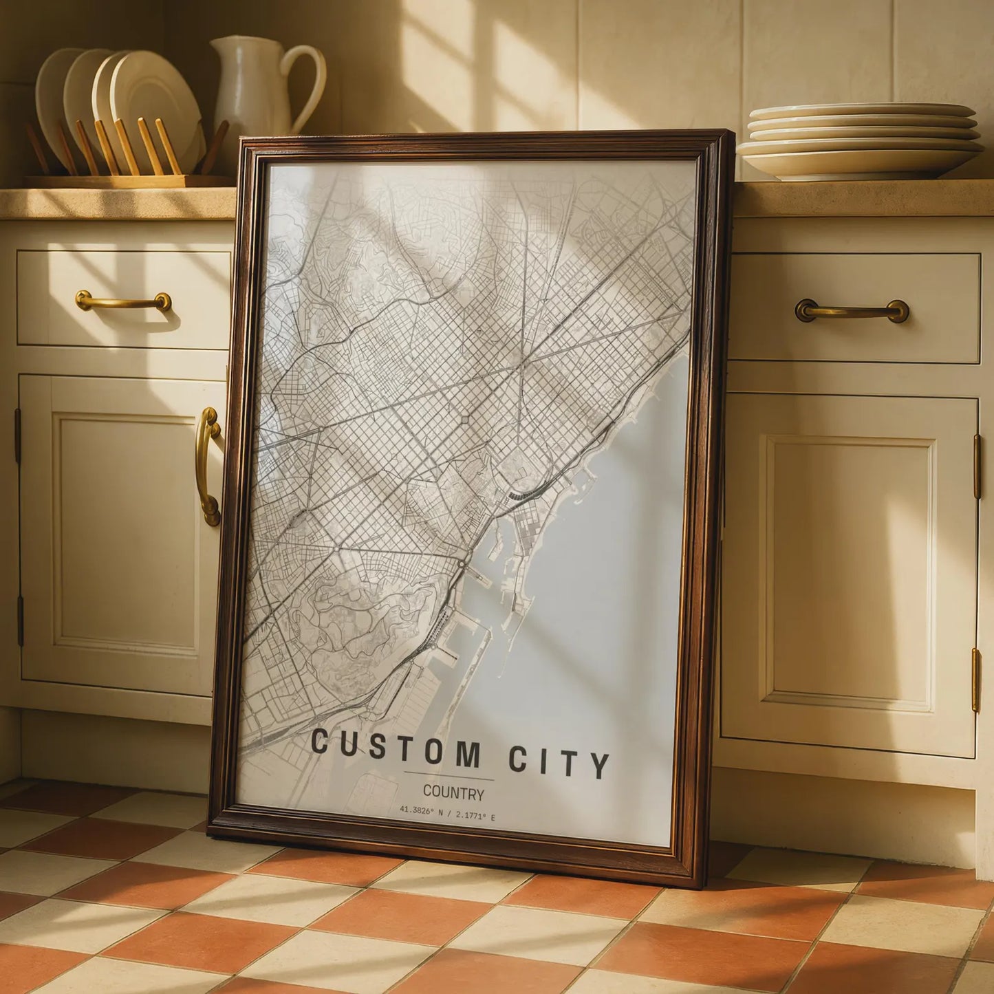 Custom City Map Poster, Personalized Travel Wall Art, Any City Print