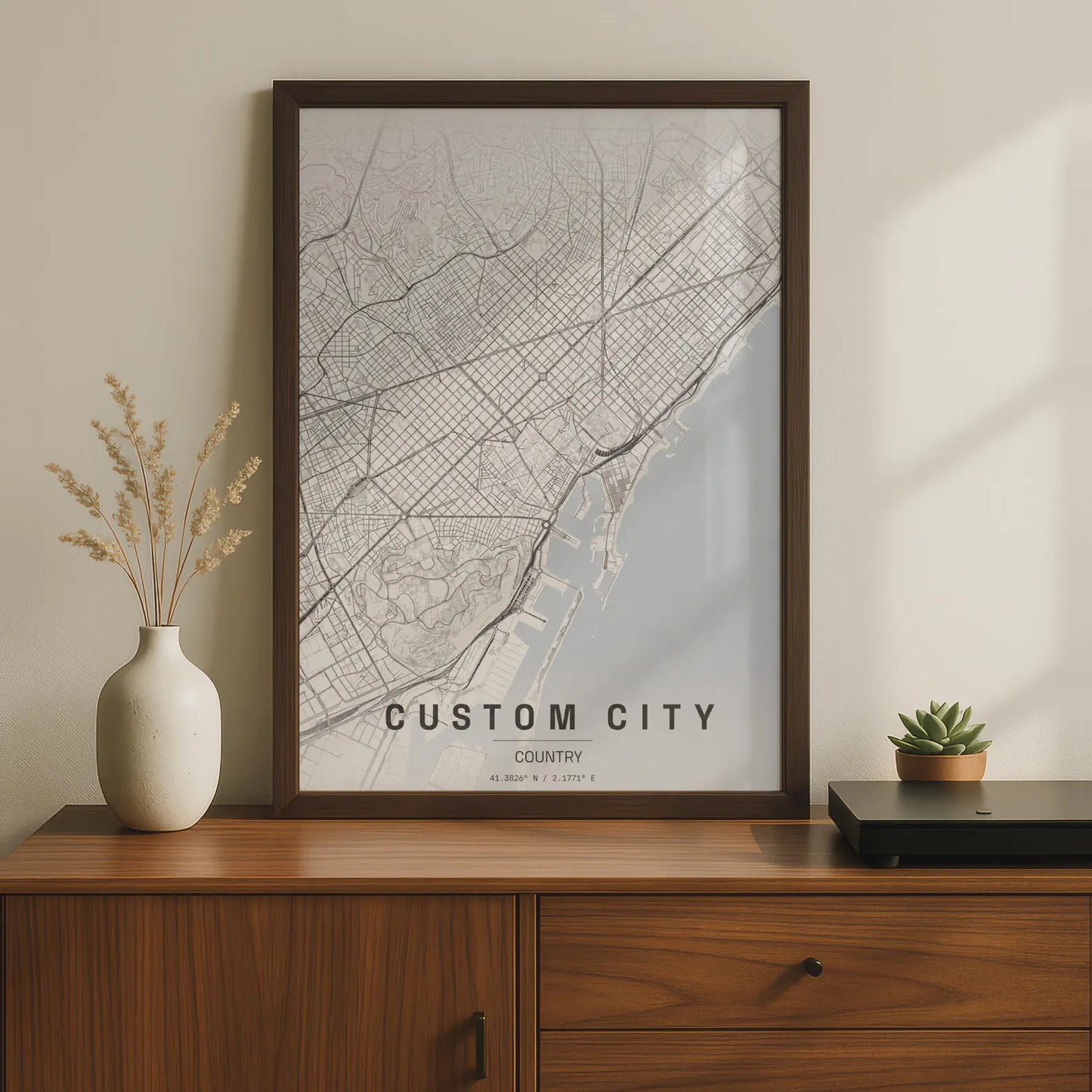 Custom City Map Poster, Personalized Travel Wall Art, Any City Print
