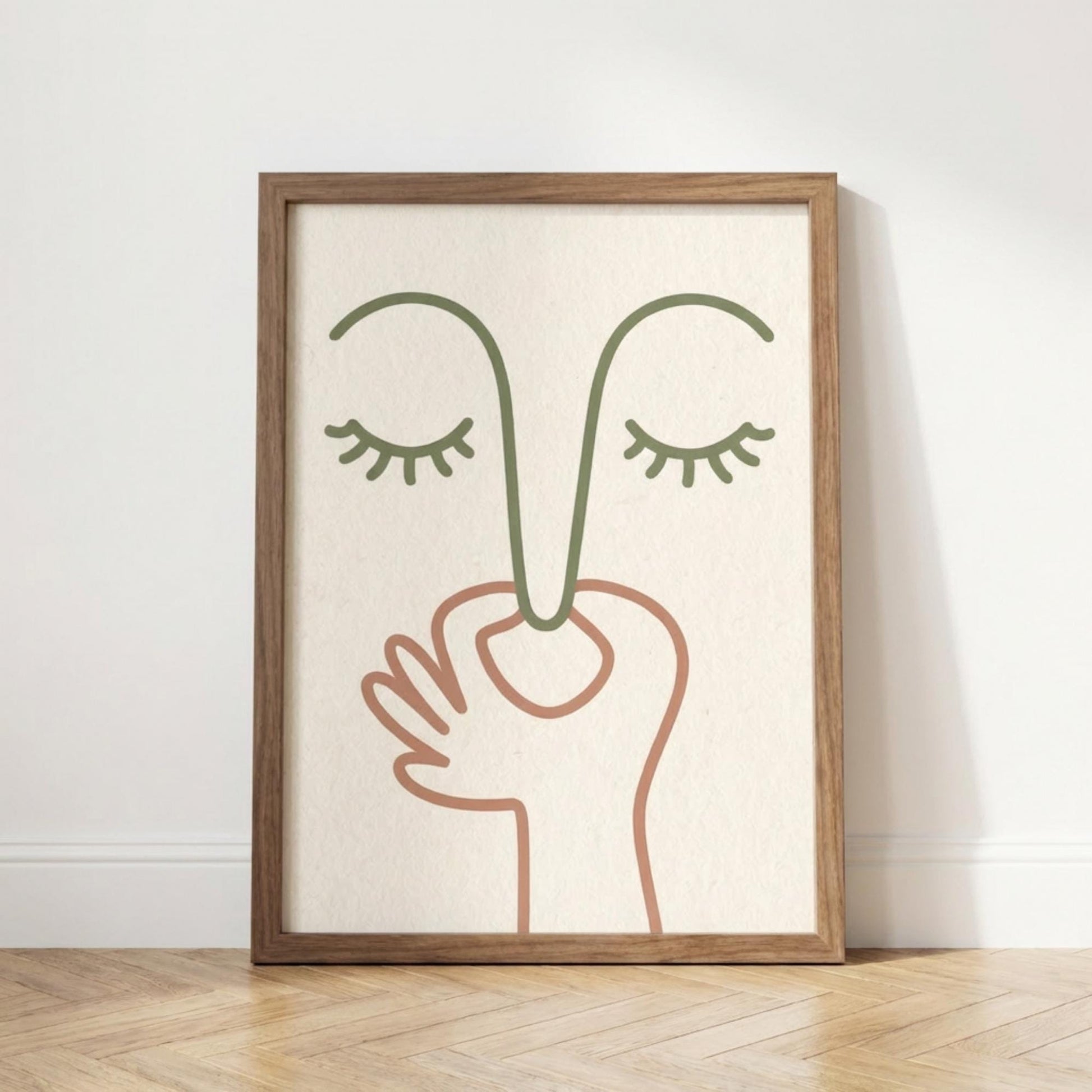 Minimalist Face Line Art Print, Abstract Woman Poster, Modern Neutral Wall Art, Scandinavian Decor wall art print
