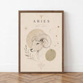 Aries Zodiac Wall Art, Minimalist Astrology Poster, Star Sign Print wall art print