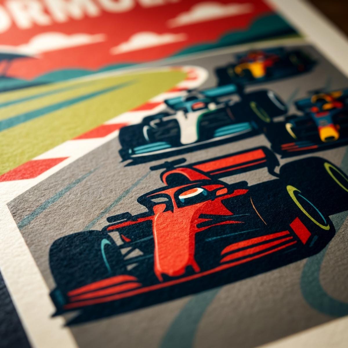 Retro Racing Poster, Vintage Racing Art wall art print
