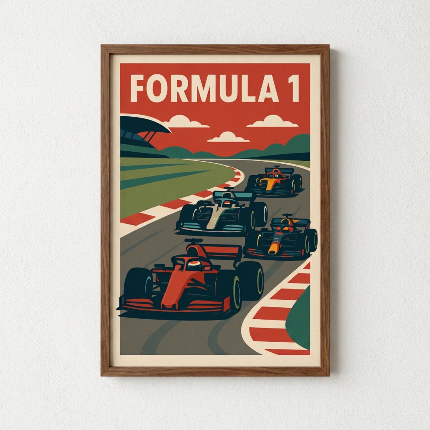 Retro Racing Poster, Vintage Racing Art wall art print